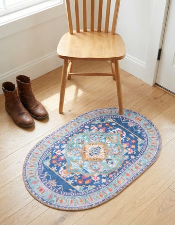 2' x 3' Washable Timeless Oval Rug