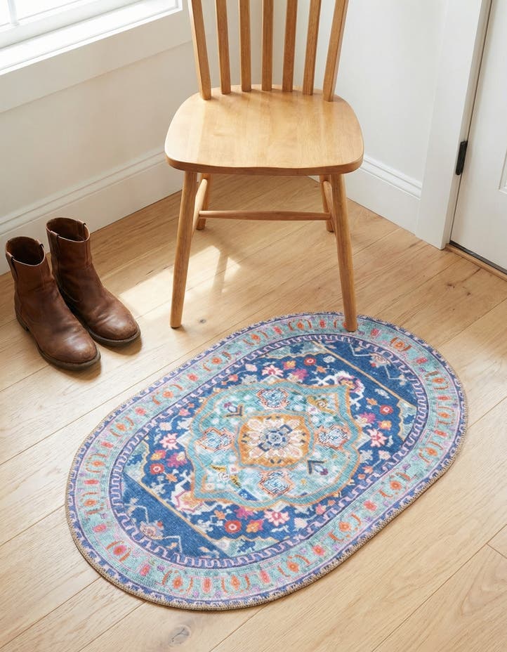 2' x 3' Washable Timeless Oval Rug