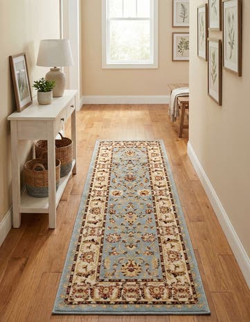 Light Blue Aditi Runner Rug