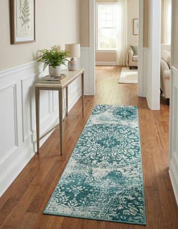 Turquoise Monte Carlo Runner Rug