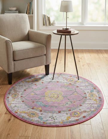 Pink Paragon Round Rug