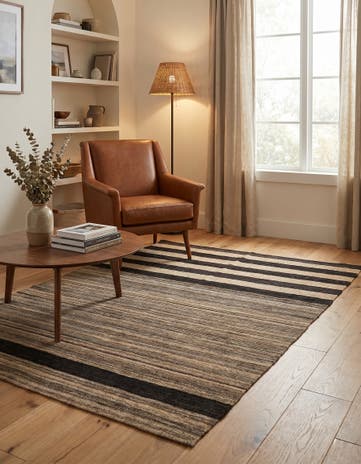 4' 1 x 5' 10 Hand Woven Kilim Modern Wool Rug