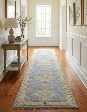 2' 7 x 12' 1 Hand Knotted Oushak Wool Runner Rug