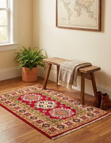 1' 11 x 2' 10 Hand Knotted Kazak Rug