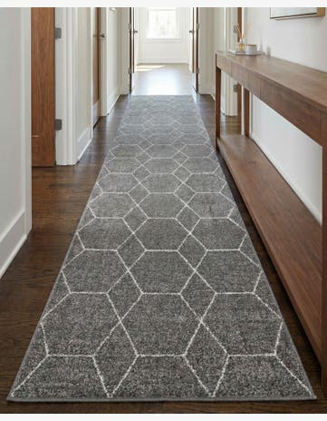 3' 3 x 16' 5 Trellis Frieze Runner Rug