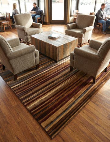 Beige Cafe Square Rug