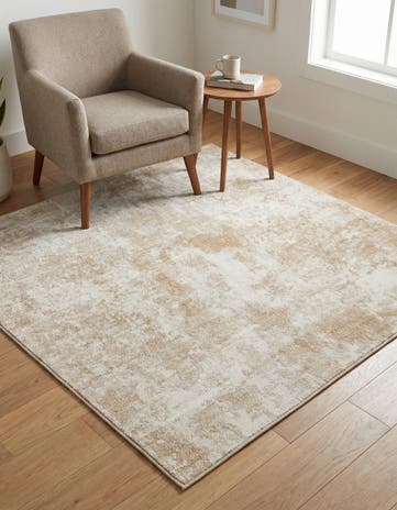 Sand Aurora Square Rug