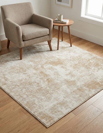 Sand Aurora Square Rug