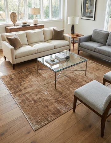 4' 10 x 6' 10 Hand Knotted Ultra Vintage Persian Wool Rug