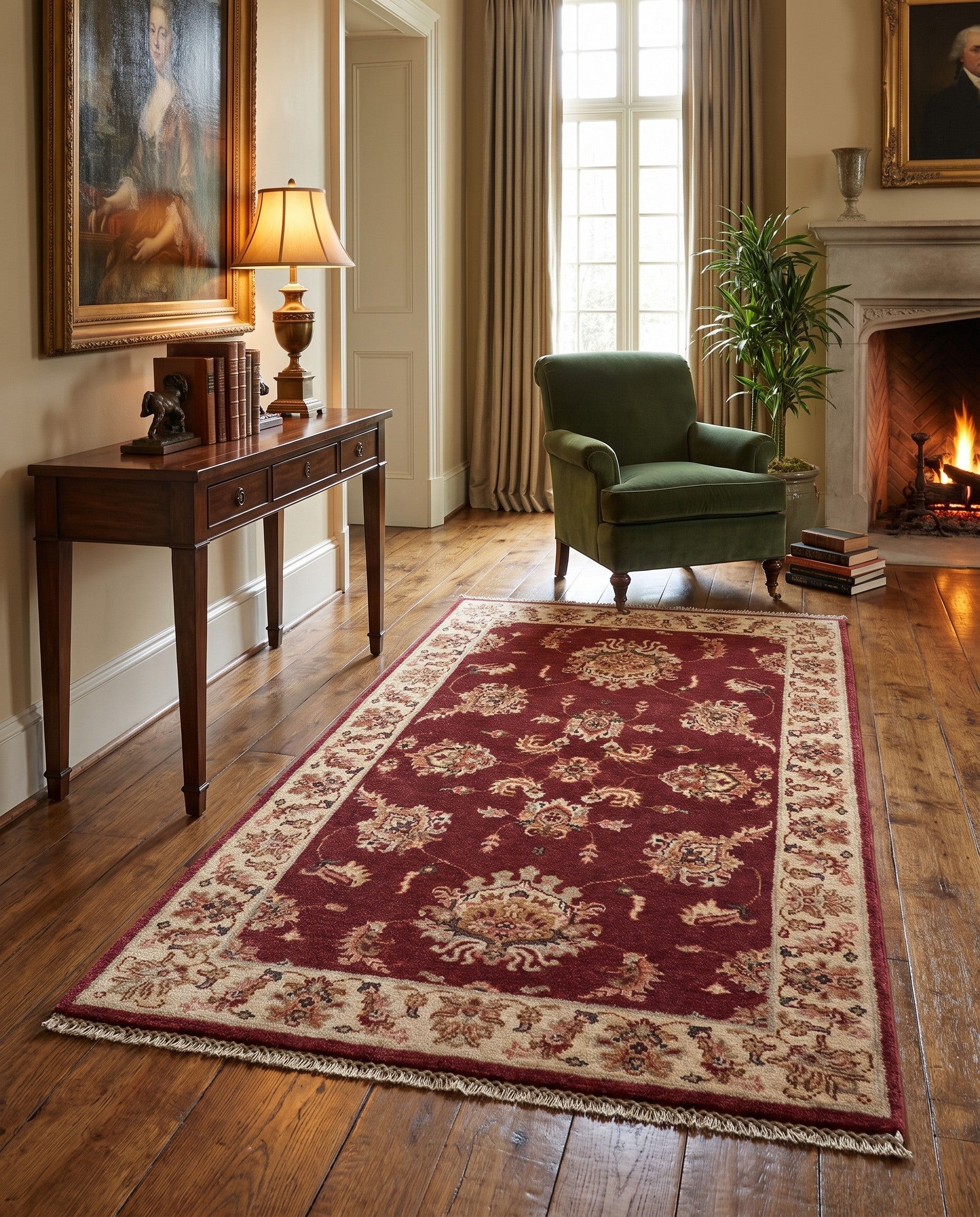 2' 11 x 5' 1 Hand Knotted Ziegler Rug