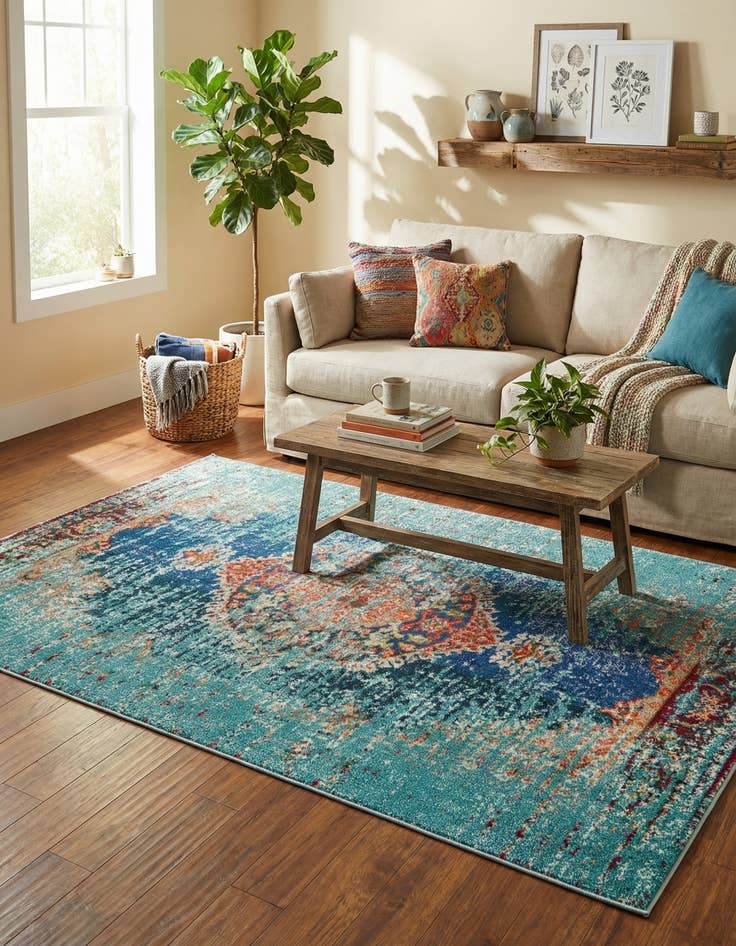 Detail image of 5' x 8' Washable Arte Rug