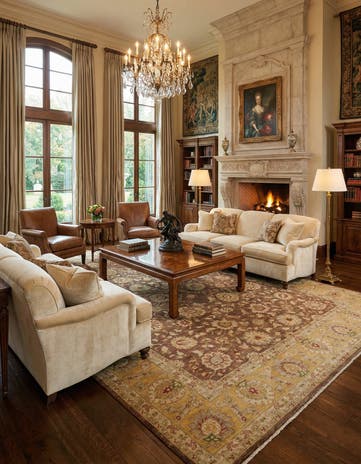 12' 6 x 18' 4 Hand Knotted Peshawar Ziegler Wool Rug