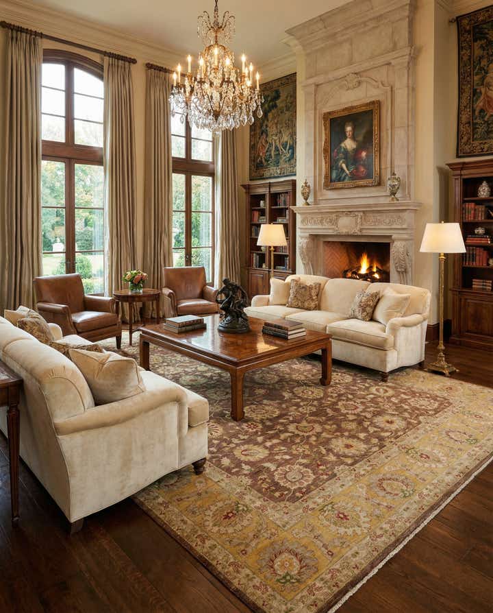 12' 6 x 18' 4 Hand Knotted Peshawar Ziegler Wool Rug