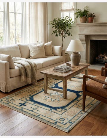 3' 6 x 4' 10 Hand Knotted Oushak Wool Rug