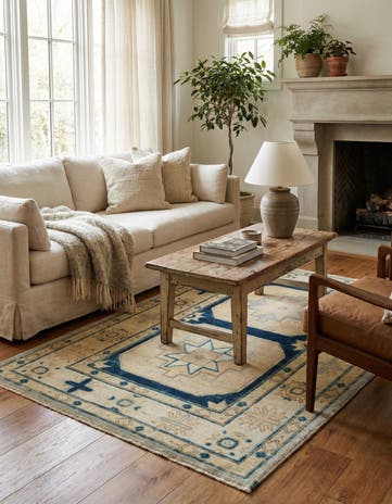3' 6 x 4' 10 Hand Knotted Oushak Wool Rug