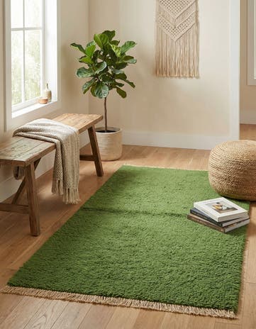 2' 5 x 4' 5 Hand Knotted Moroccan Wool Rug