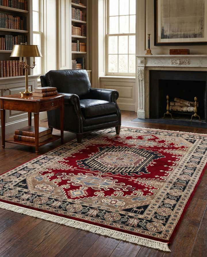 4' 2 x 6' 2 Hand Knotted Lahour Oriental Rug