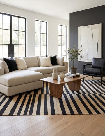 5' 4 x 6' 6 Hand Woven Kilim Modern Wool Square Rug