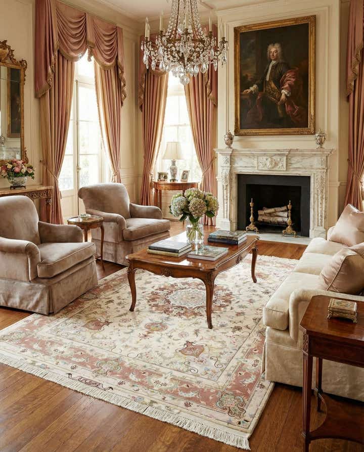 4' 9 x 7' Tabriz Rug