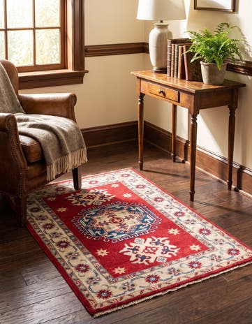 2' 9 x 3' 11 Hand Knotted Kazak Rug