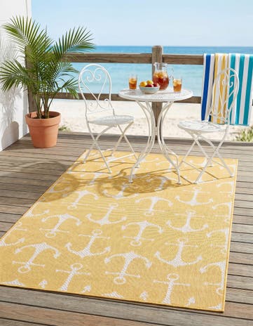 3' x 5' 3 Easy-Clean Coastal Indoor / Outdoor Rug