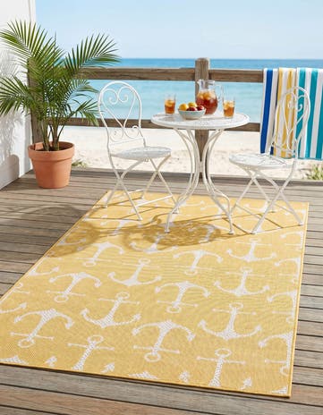 3' x 5' 3 Easy-Clean Coastal Indoor / Outdoor Rug