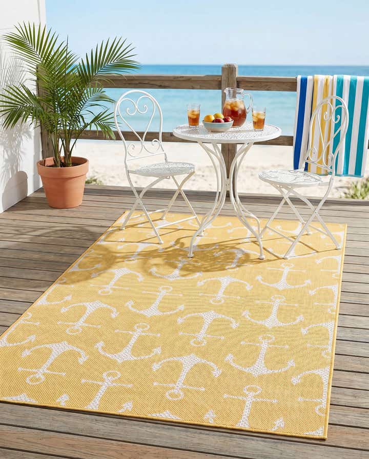3' x 5' 3 Easy-Clean Coastal Indoor / Outdoor Rug