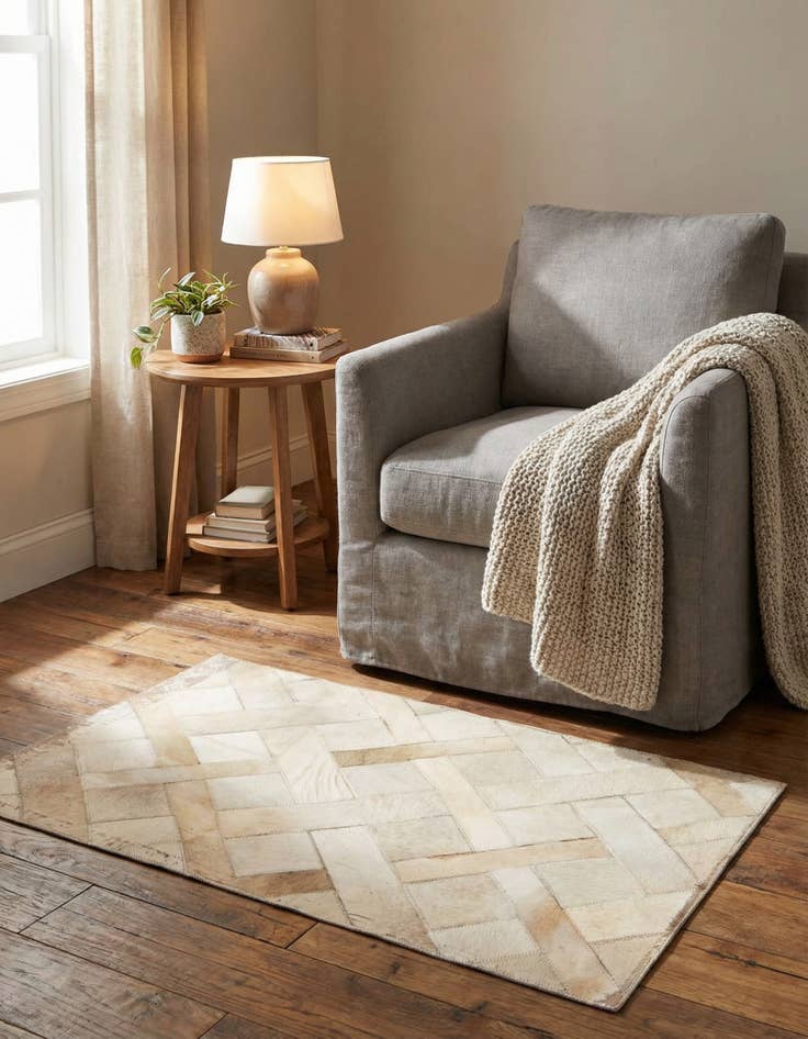 Detail image of 2' x 3' 1 Cowhide Rug