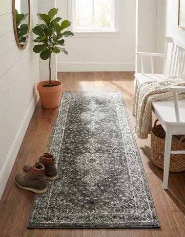Dark Gray Dover Runner Rug