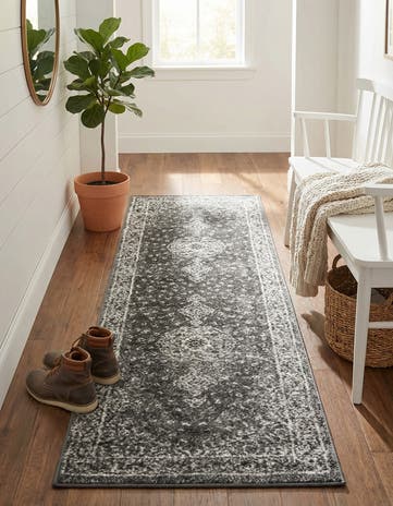 Dark Gray Dover Runner Rug
