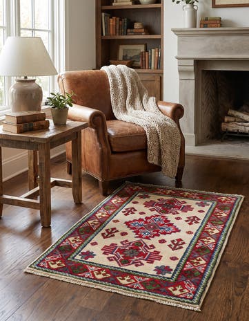 2' x 3' Hand Knotted Kazak Rug