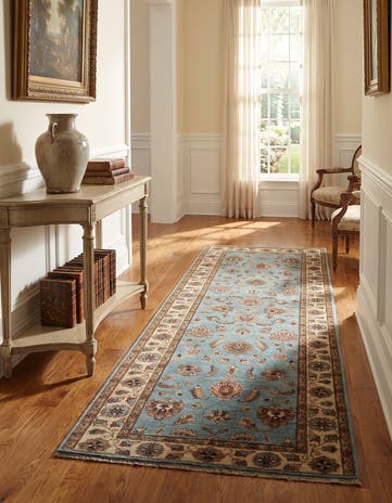 2' 8 x 8' 3 Hand Knotted Ziegler Runner Rug