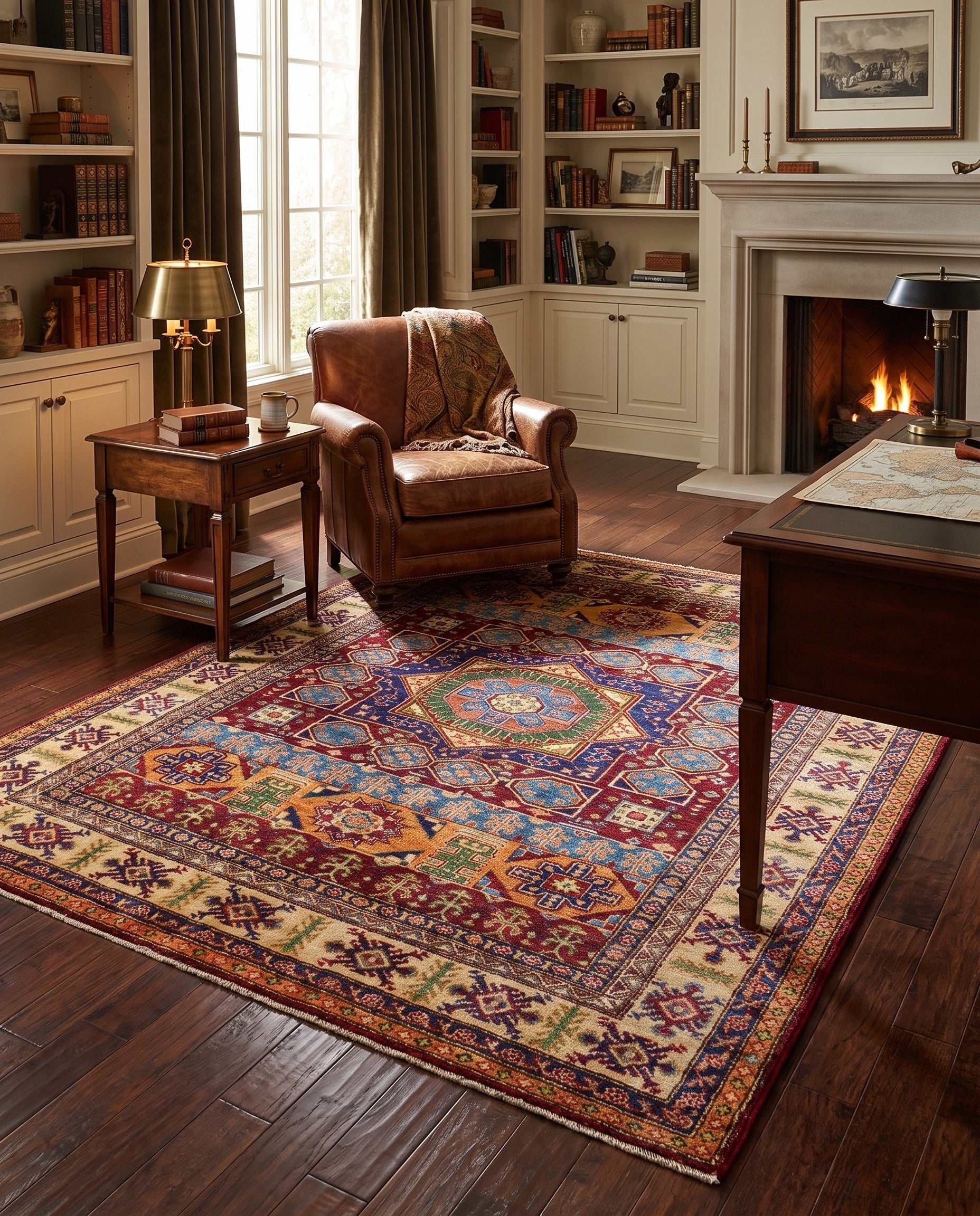 5' x 6' 6 Hand Knotted Mamluk Ziegler Rug