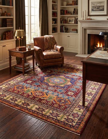 5' x 6' 6 Hand Knotted Mamluk Ziegler Rug