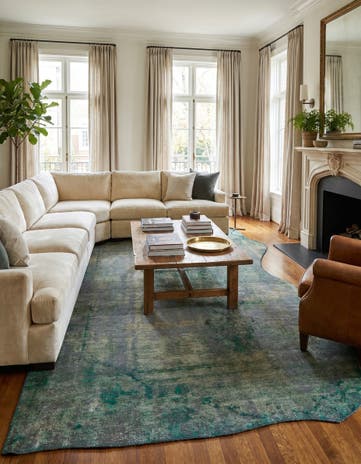 5' 7 x 9' 7 Hand Knotted Ultra Vintage Persian Wool Rug
