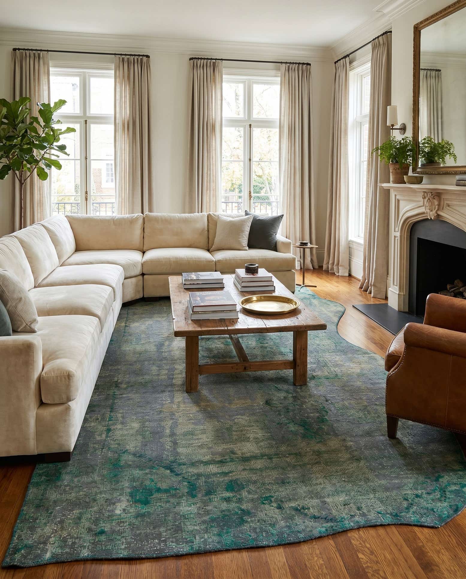 5' 7 x 9' 7 Hand Knotted Ultra Vintage Persian Wool Rug