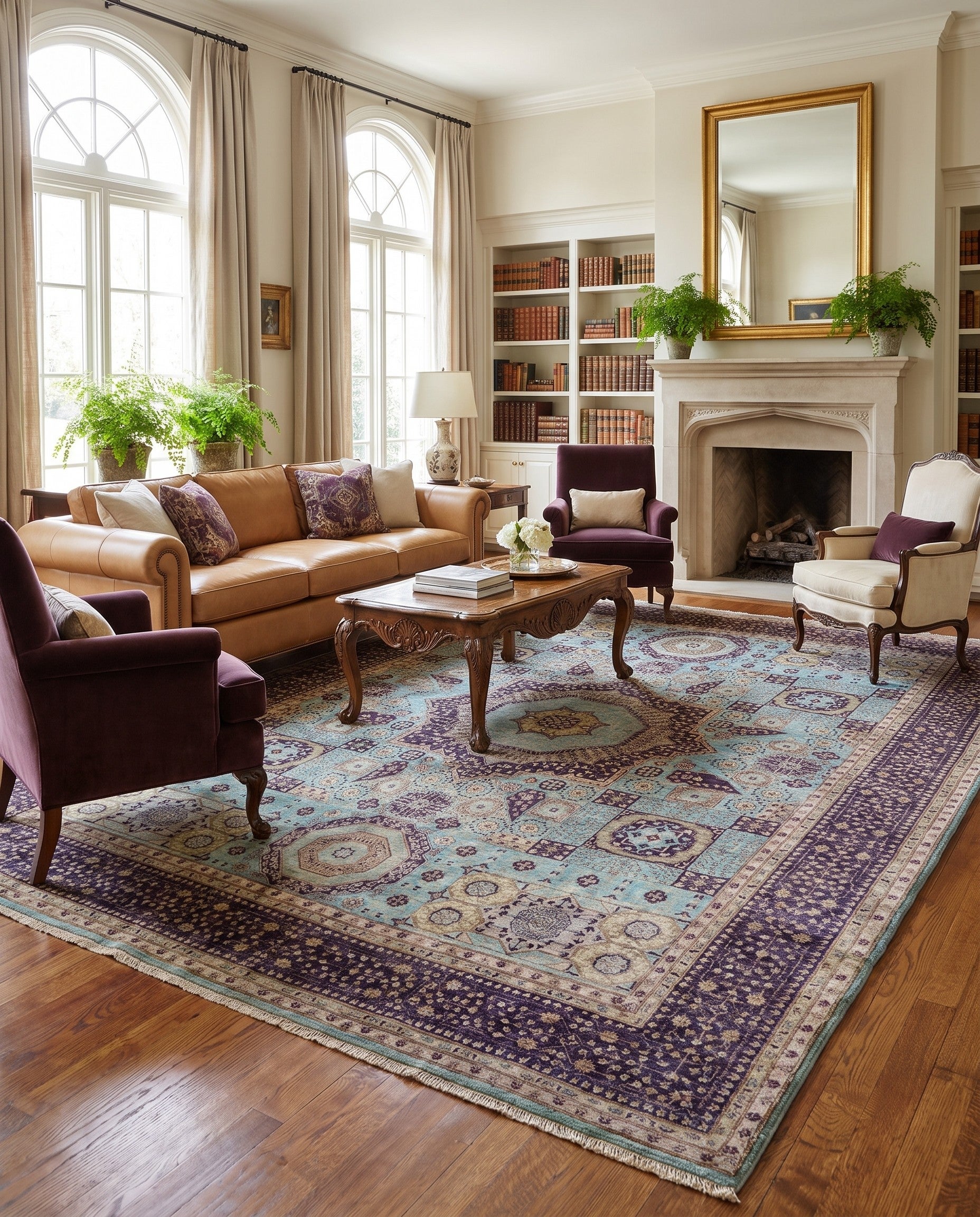 8' 11 x 11' 11 Hand Knotted Mamluk Ziegler Rug