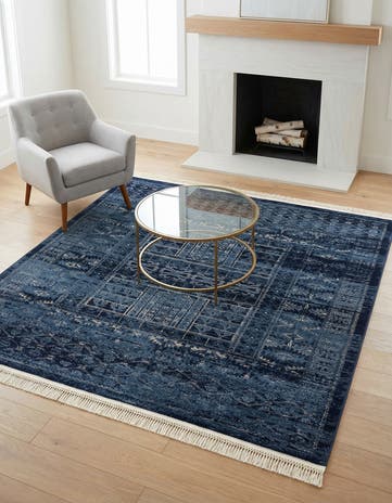 Blue Kennedy Square Rug