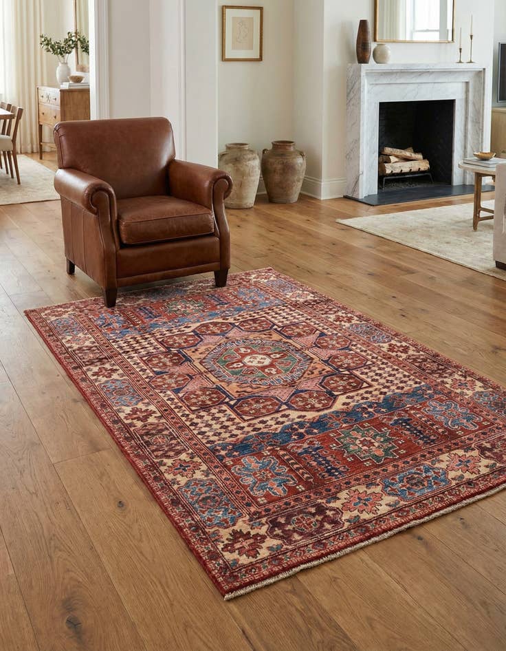 Detail image of 4' 3 x 6' 1 Hand Knotted Kazak Oriental Rug