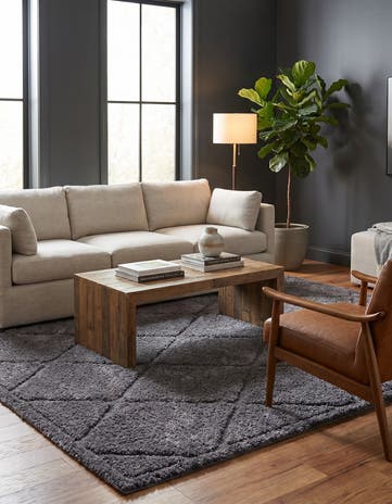 8' x 10' Lattice Shag Rug