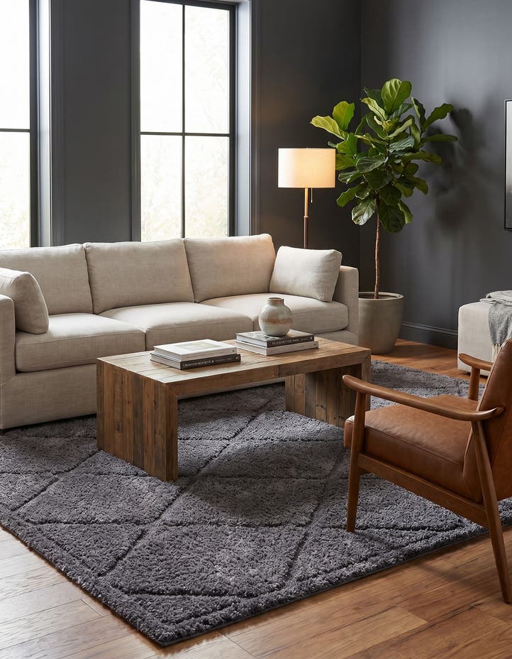 8' x 10' Lattice Shag Rug