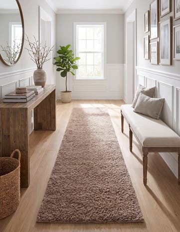 2' 2 x 13' Solid Frieze Runner Rug