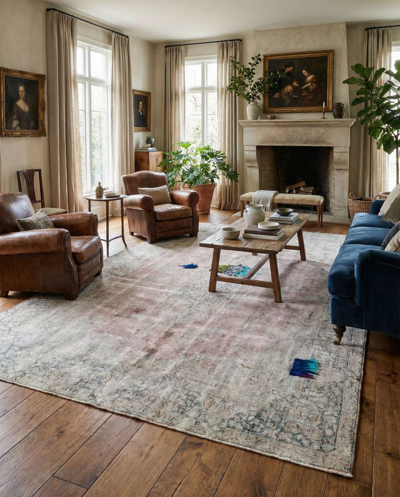 9' 8 x 13' 2 Hand Knotted Ultra Vintage Persian Wool Rug