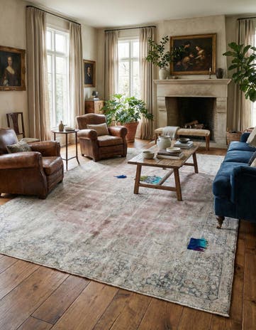 9' 8 x 13' 2 Hand Knotted Ultra Vintage Persian Wool Rug