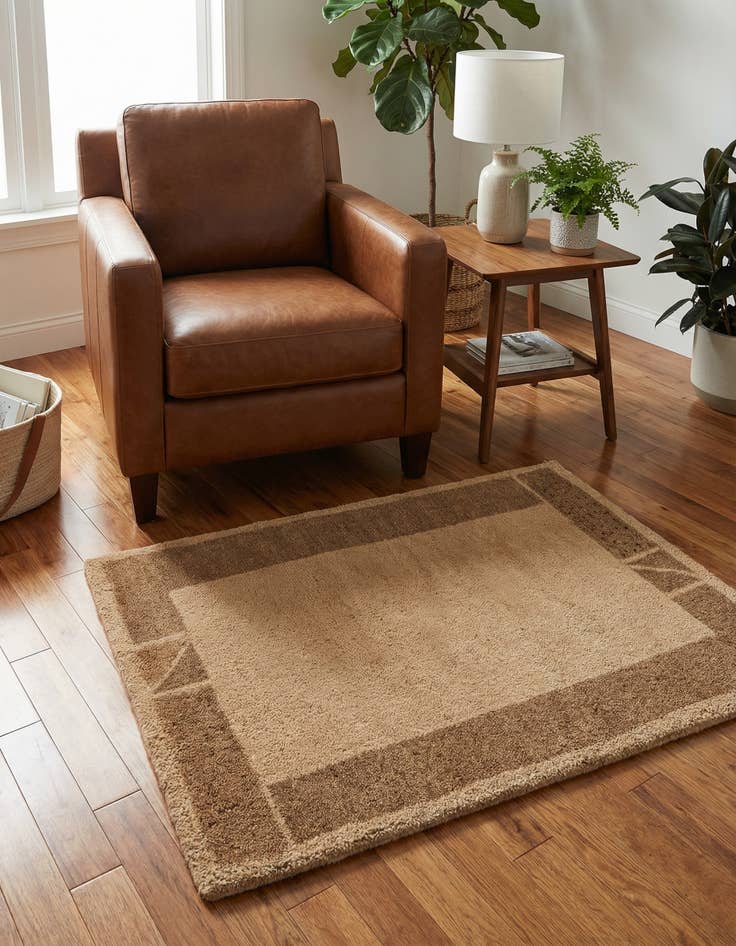 Detail image of 2' 6 x 4' 4 Hand Knotted Gabbeh Wool Rug