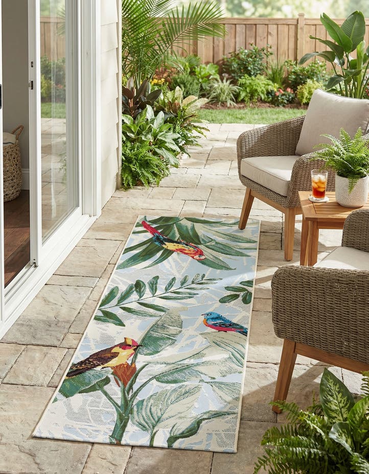 2' x 6' Easy-Clean Botanical Indoor / Outd...