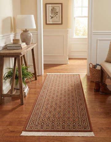 Dusty Pink Nain Design Runner Rug