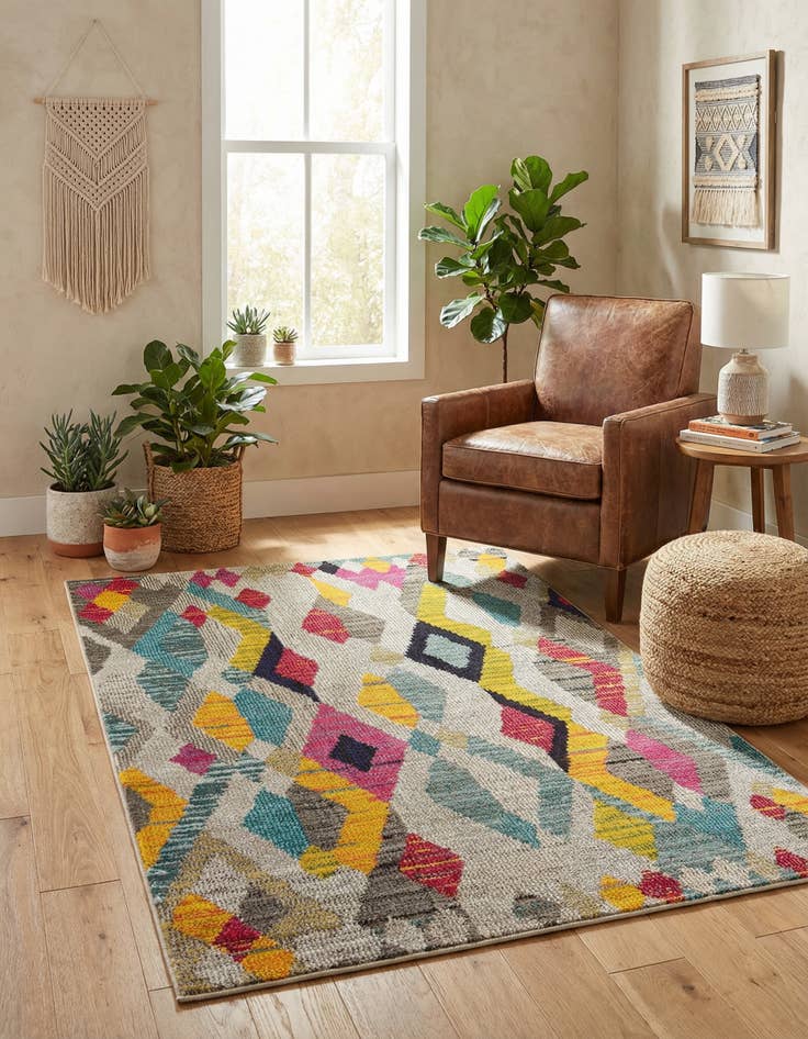 Detail image of 3' 3 x 5' 3 Washable Mesa Rug