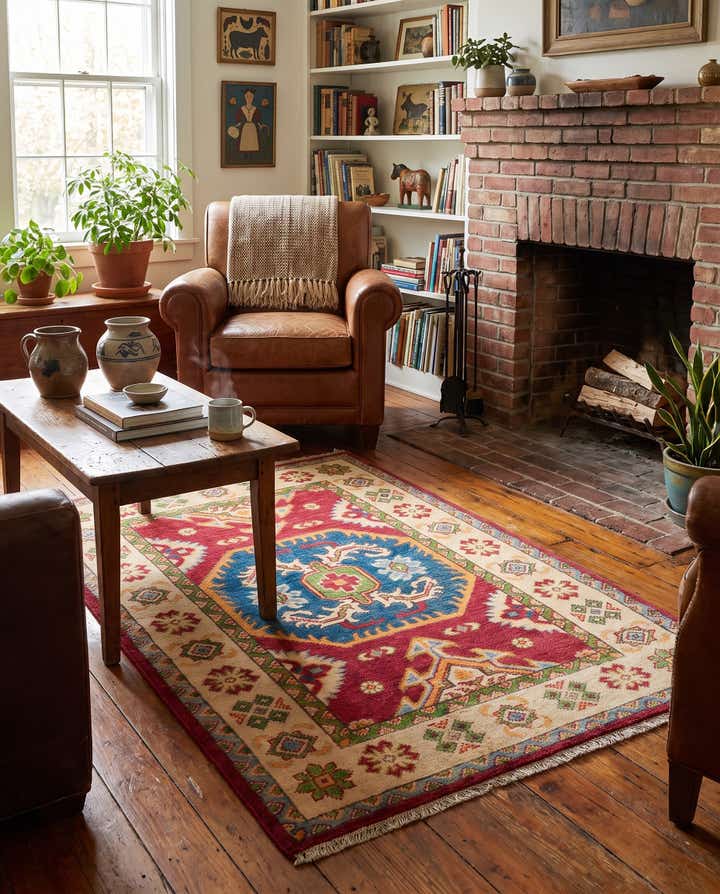 2' 8 x 4' 1 Hand Knotted Kazak Rug