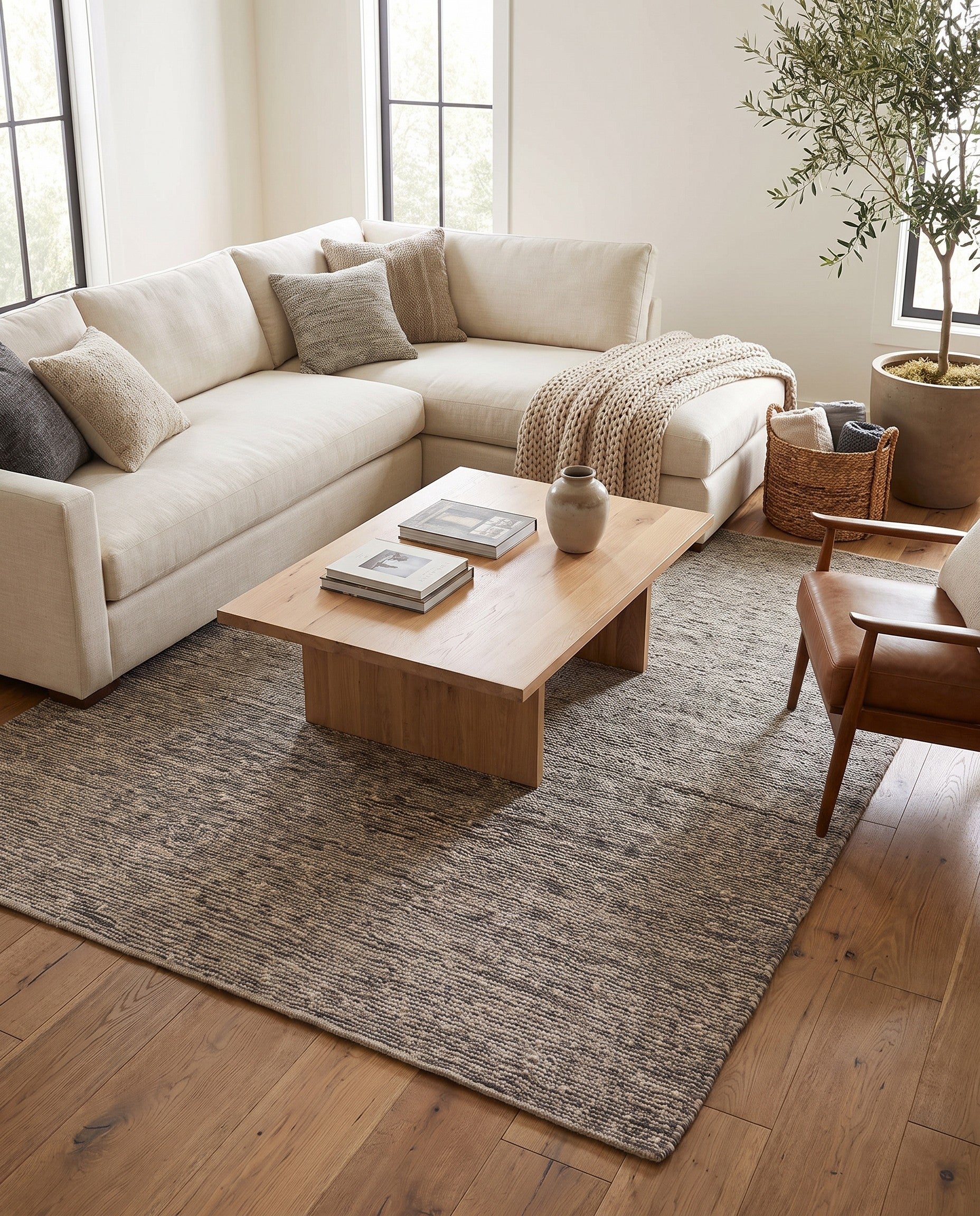 8' x 9' 10 Hand Knotted Moroccan Wool Rug